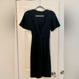 ZARA Basic Collection Black Wrap Dress